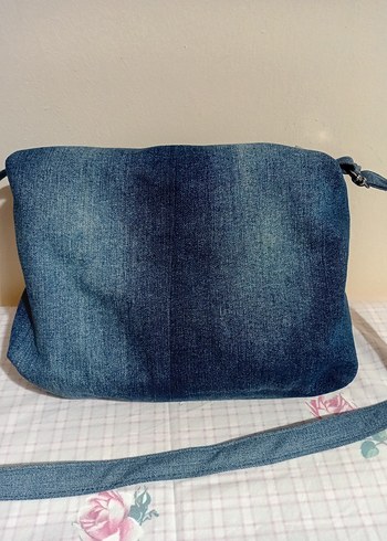 Kadın Kot Kumaşlı Fermuarlı Günlük Çanta - Görsel 4