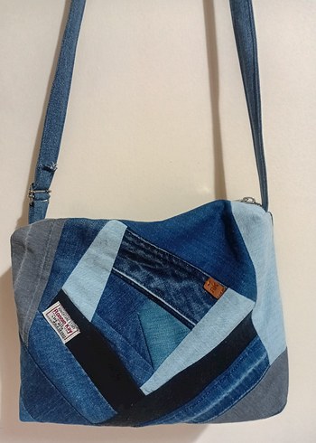 Kadın Kot Kumaşlı Fermuarlı Günlük Çanta - Görsel 2