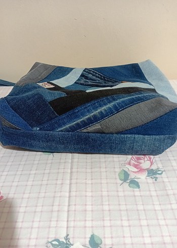 Kadın Kot Kumaşlı Fermuarlı Günlük Çanta - Görsel 5