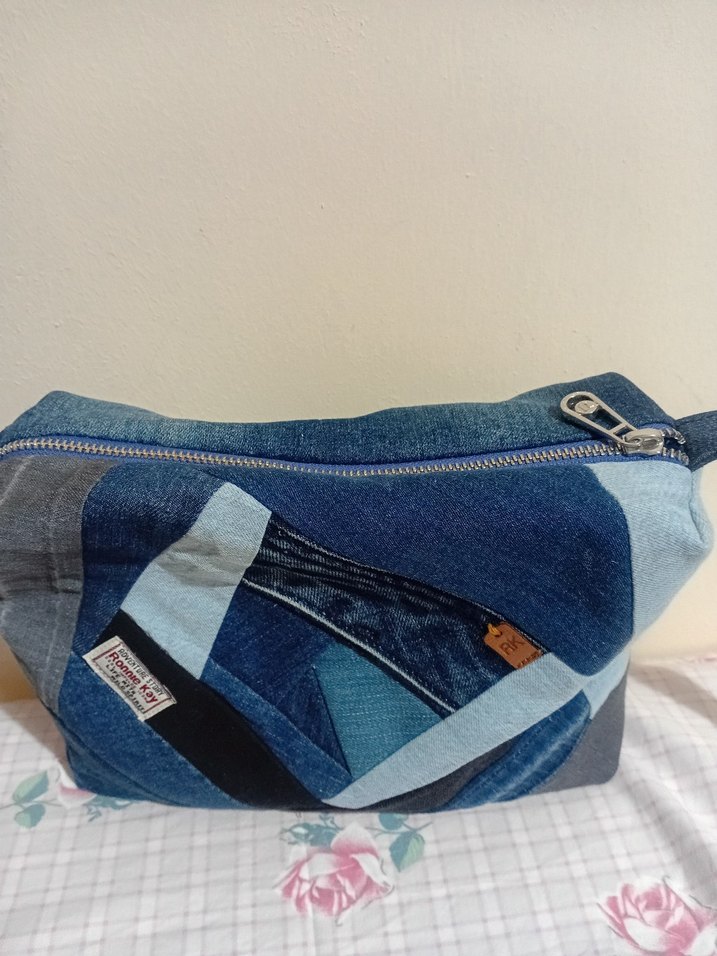 Kadın Kot Kumaşlı Fermuarlı Günlük Çanta - Görsel 3