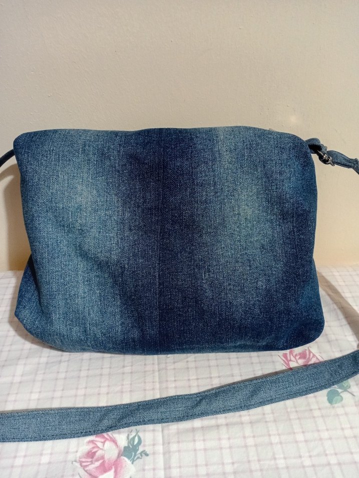 Kadın Kot Kumaşlı Fermuarlı Günlük Çanta - Görsel 4