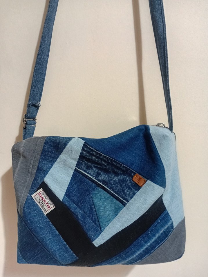 Kadın Kot Kumaşlı Fermuarlı Günlük Çanta - Görsel 2