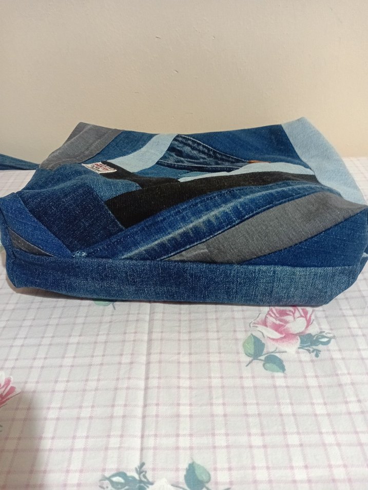 Kadın Kot Kumaşlı Fermuarlı Günlük Çanta - Görsel 5