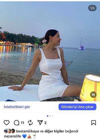 Beyaz Askılı Mini Elbise - Görsel 2