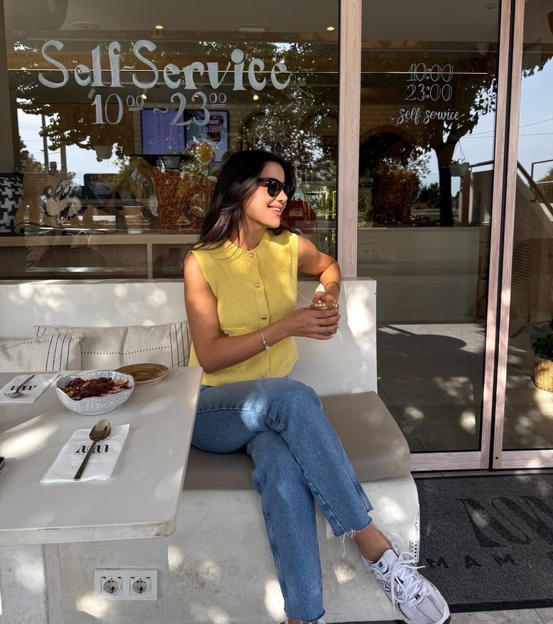 Sarı Triko Kadın Süveter - Görsel 5