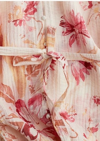 xl Beden H&M kuşaklı oversize elbise XL Bohem Tarz Uzun V Yaka Elbise
