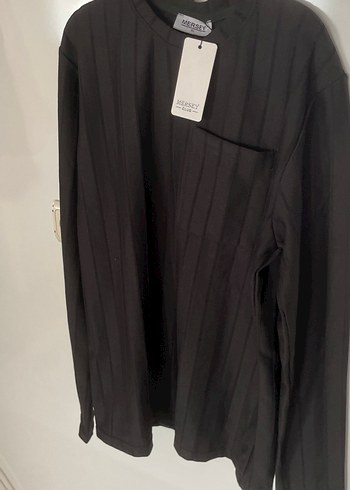 Erkek Siyah Pilili Regular Fit Uzun Kollu Kazak - Görsel 2