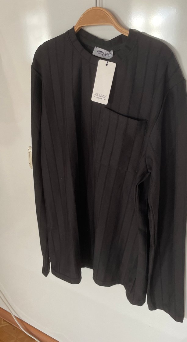 Erkek Siyah Pilili Regular Fit Uzun Kollu Kazak - Görsel 2