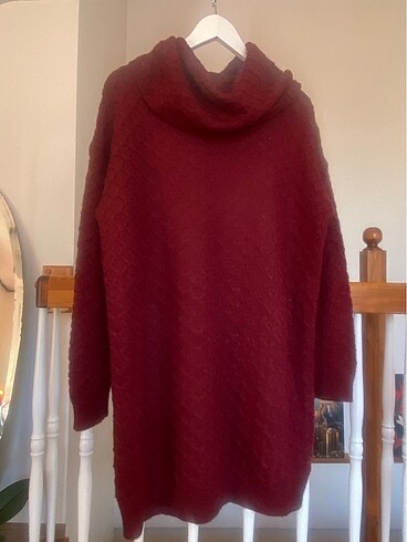 H&M bordo elbise kazak