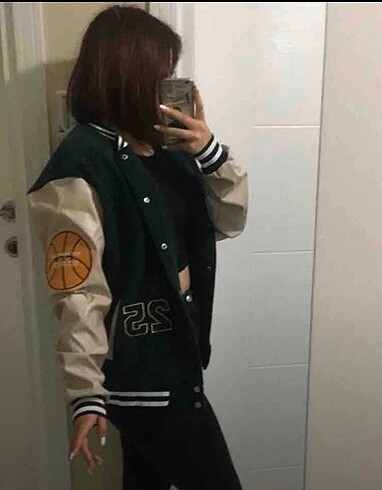 l Beden yeşil Renk Kolej Ceket