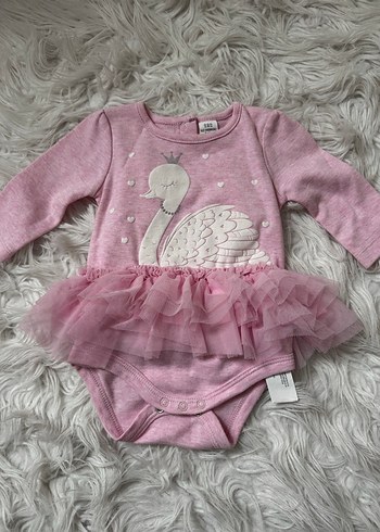 Pembe Uzun Kollu Kız Bebek Body