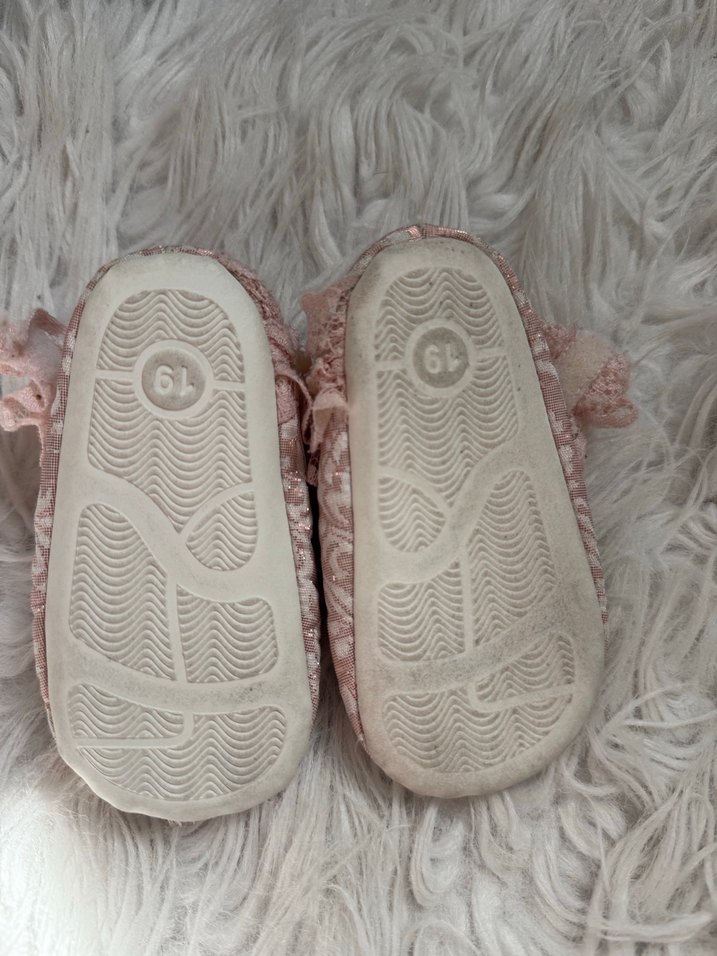 İnci Detaylı Pembe Kız Bebek İlk Adım Ayakkabısı - Görsel 2