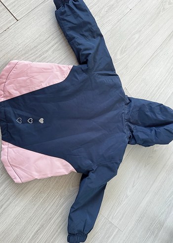 Kız Çocuk Kapüşonlu Fermuarlı Mont - Görsel 4