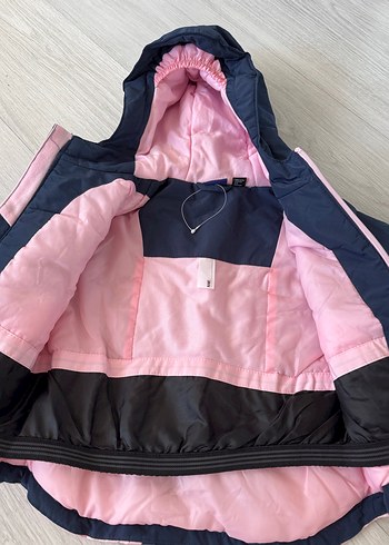 Kız Çocuk Kapüşonlu Fermuarlı Mont - Görsel 2