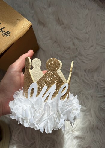 Altın Renkli Fırfırlı Çocuk Taç Saç Aksesuarı - Görsel 3