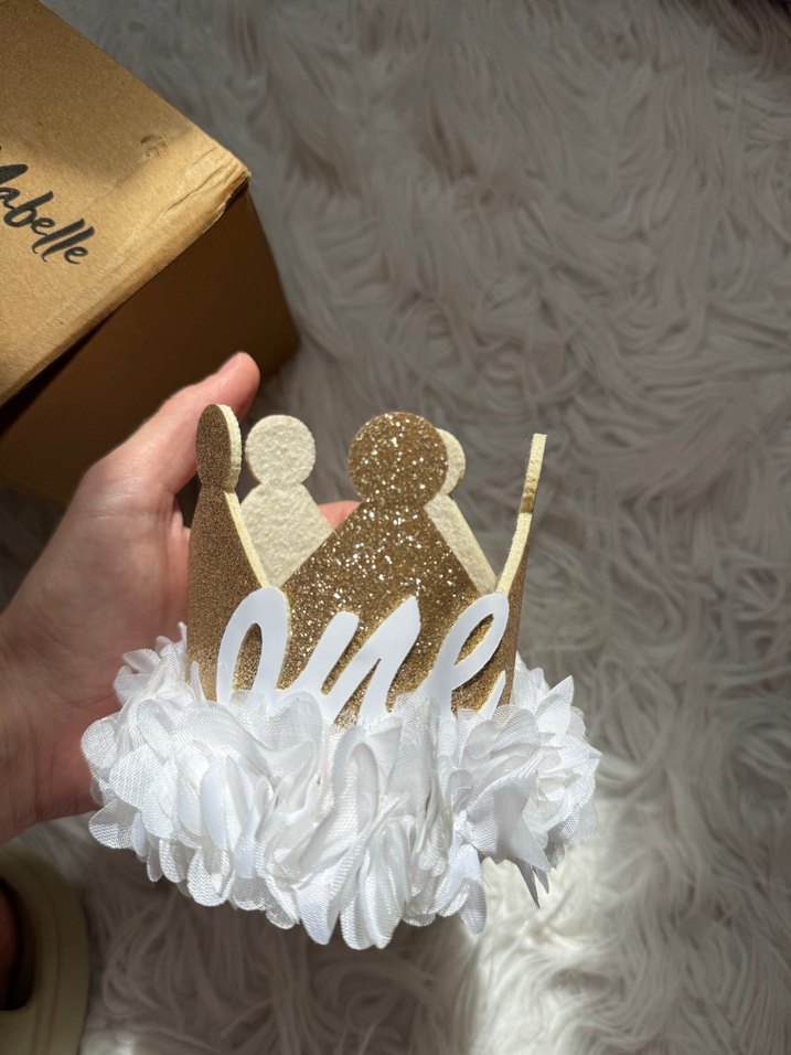 Altın Renkli Fırfırlı Çocuk Taç Saç Aksesuarı - Görsel 3