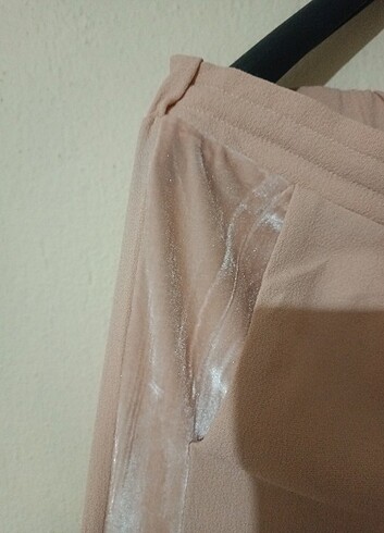 m Beden ten rengi Renk Koton bayan beli lastikli pantolon