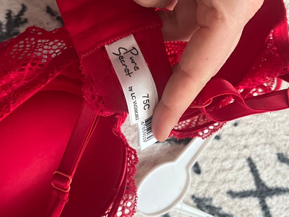 Koyu Kırmızı Bohem Dantel Sütyen Takımı - Görsel 2