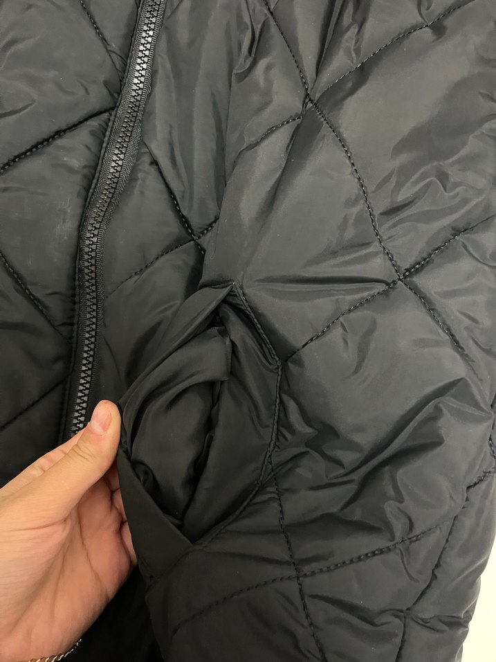 Uzun Siyah Kapüşonlu ÇOCUK MONT - Görsel 3