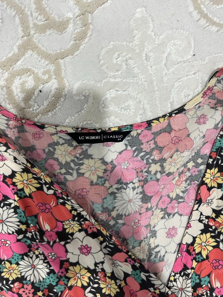 Çiçek Desenli Bohem Uzun Elbise - Görsel 2