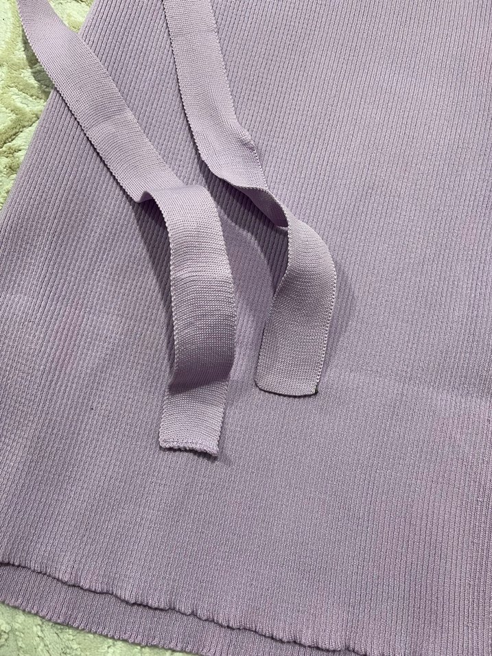 Dantel Detaylı Mor Bohem Uzun Elbise - Görsel 3