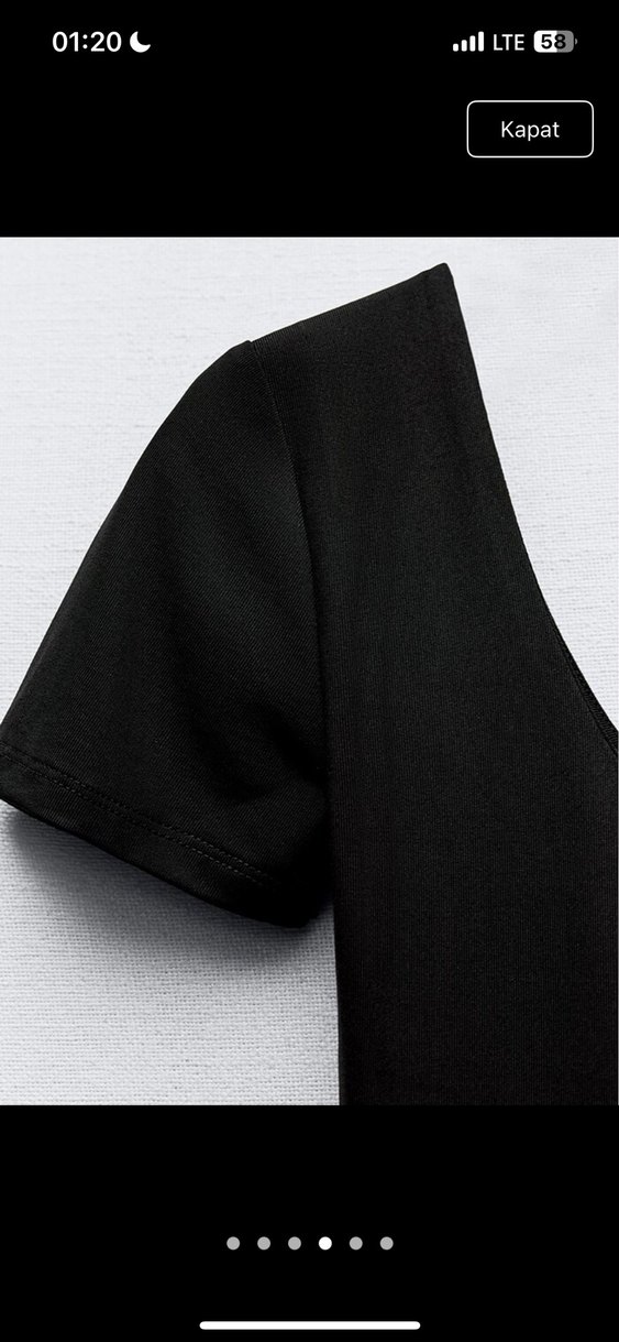 V Yaka Siyah Kısa Kollu Kadın Tulum - Görsel 4