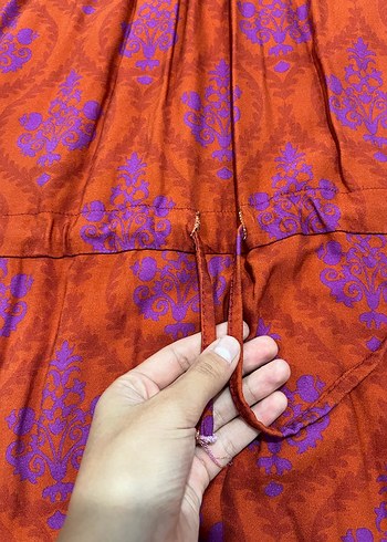 Bordo Nakışlı Bohem Kadın Tunik - Görsel 6