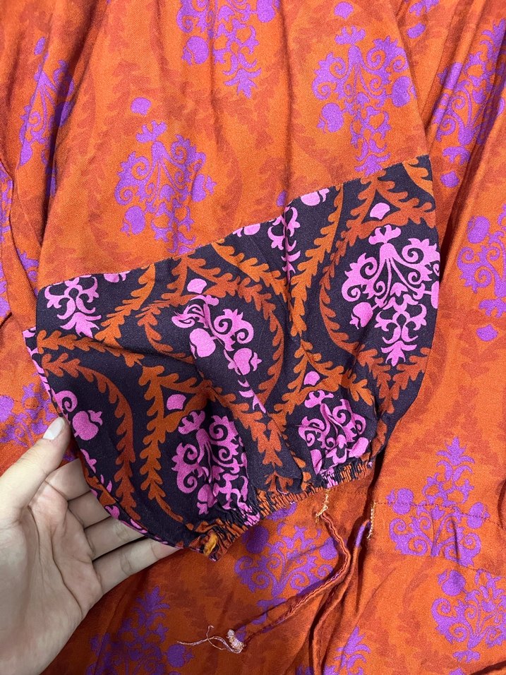 Bordo Nakışlı Bohem Kadın Tunik - Görsel 5