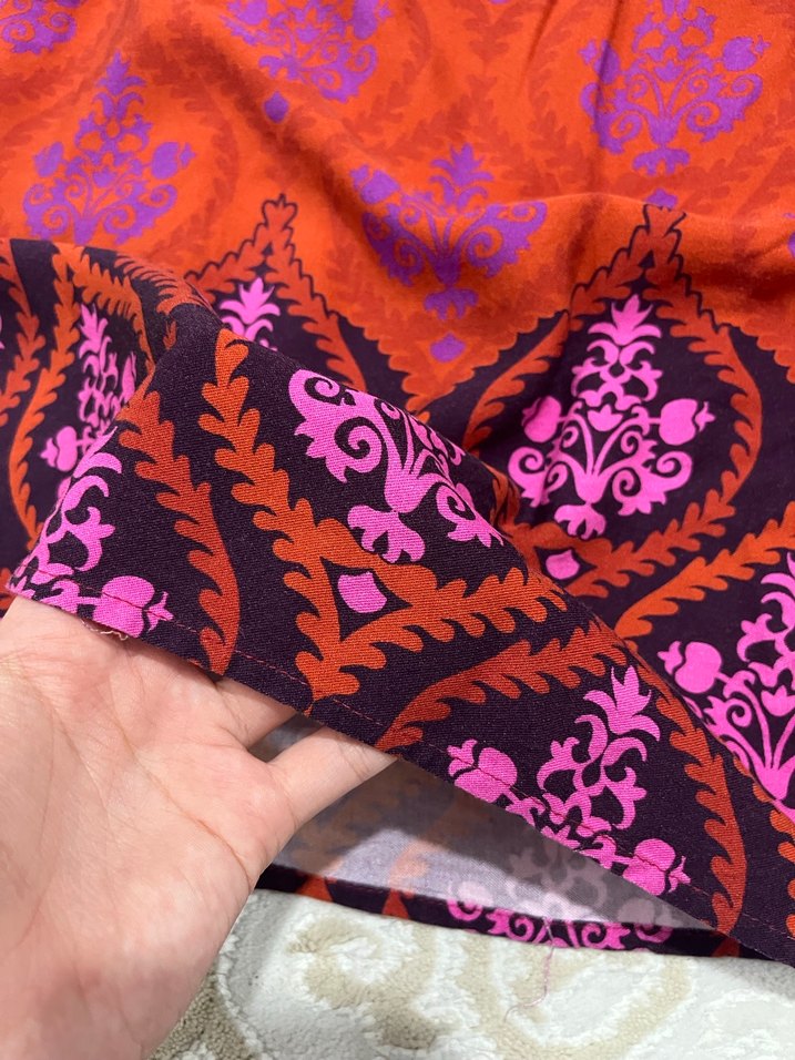 Bordo Nakışlı Bohem Kadın Tunik - Görsel 3