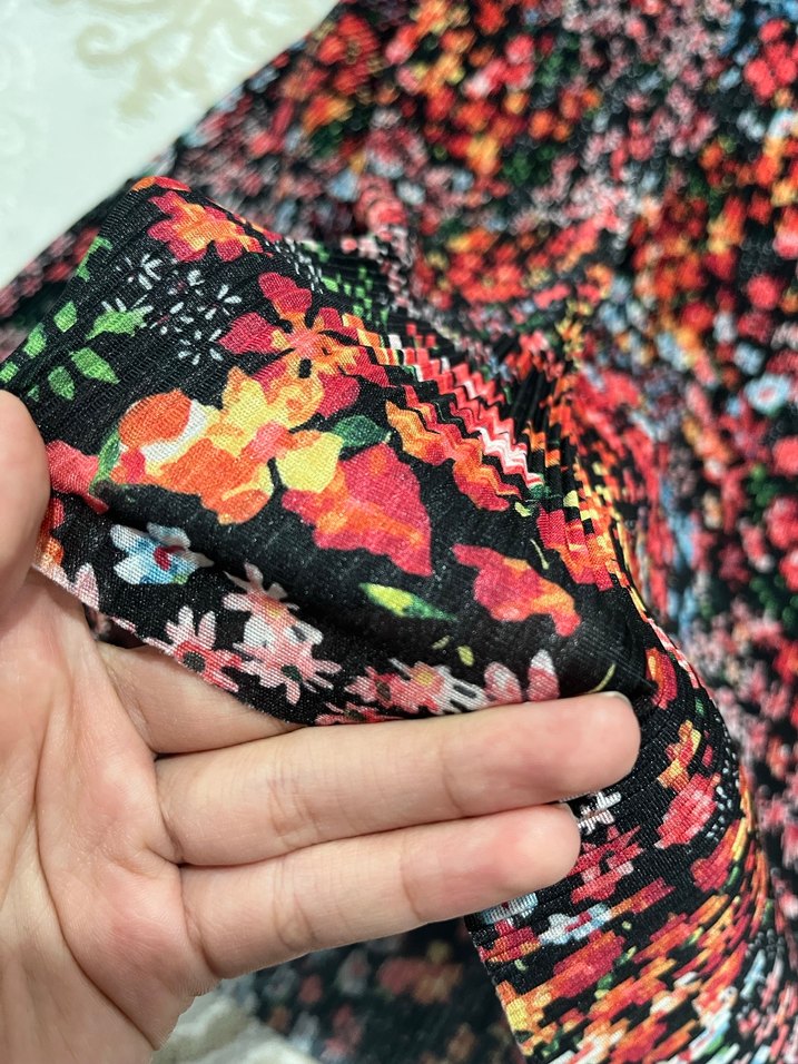 Çiçek Desenli Bohem Mini Elbise - Görsel 3