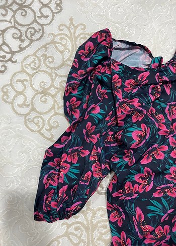 Bohem Çok Renkli Bağlama Desenli Hamile Bluzu - Görsel 2