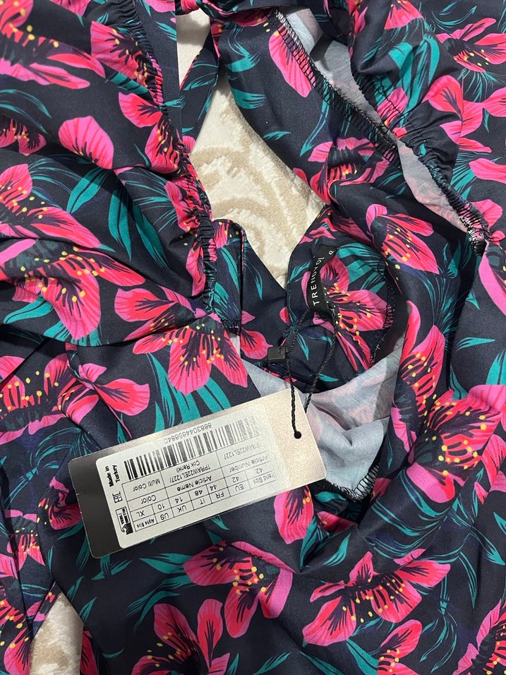 Bohem Çok Renkli Bağlama Desenli Hamile Bluzu - Görsel 3