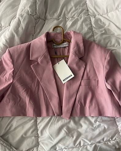 m Beden pembe Renk pembe crop blazer