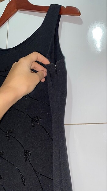 xl Beden taşlı elbise