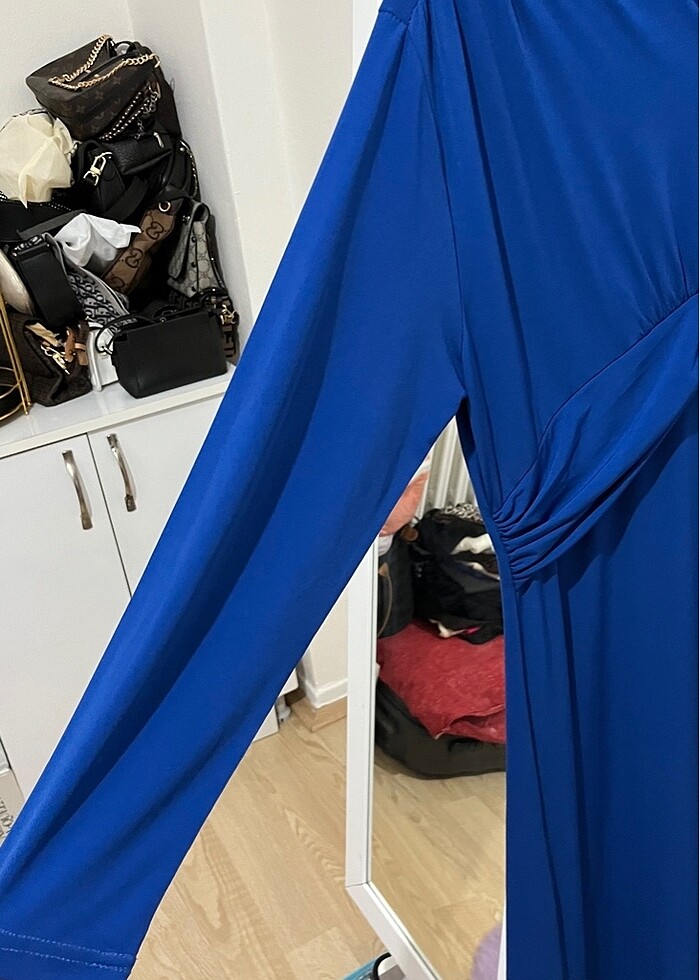 mavi anne elbisesi - Görsel 3