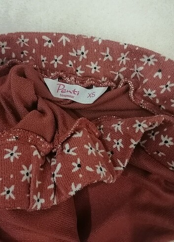xs Beden bordo Renk Penti termal pijama takımı