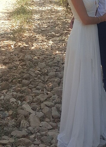 s Beden beyaz Renk Beyaz, tül, nikah elbisesi.