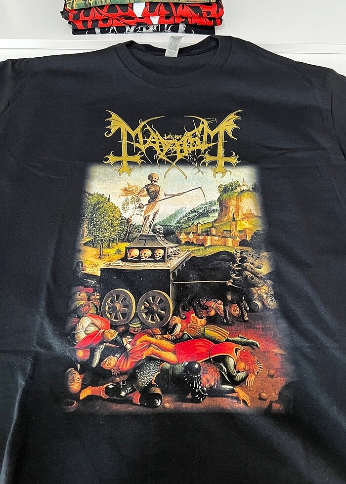 Mayhem - River of Blood Tshirt Yaldızlı Baskı - Görsel 4