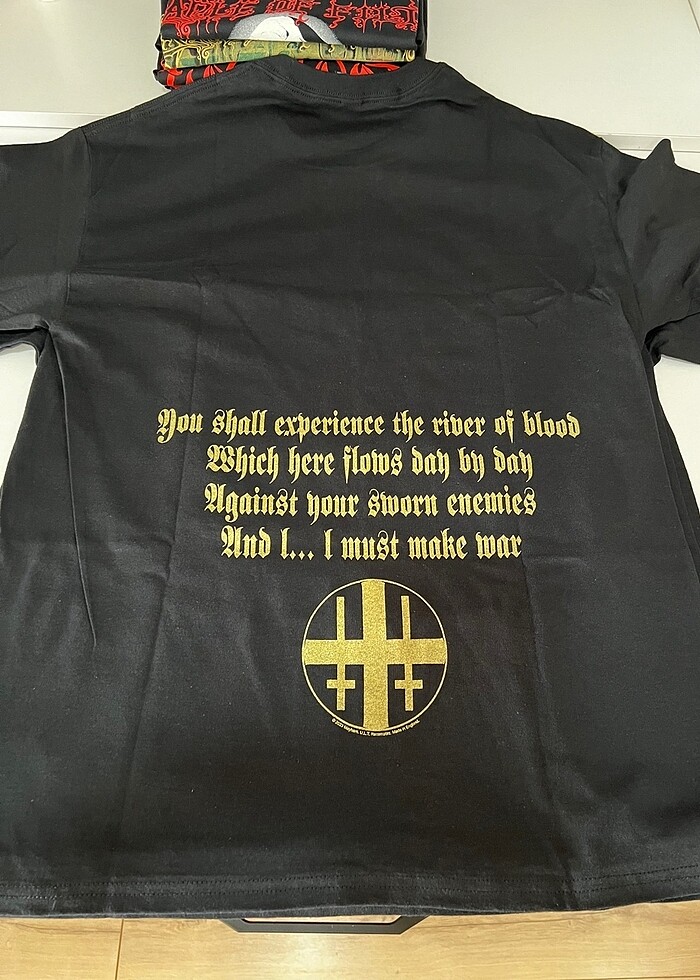 Mayhem - River of Blood Tshirt Yaldızlı Baskı - Görsel 5