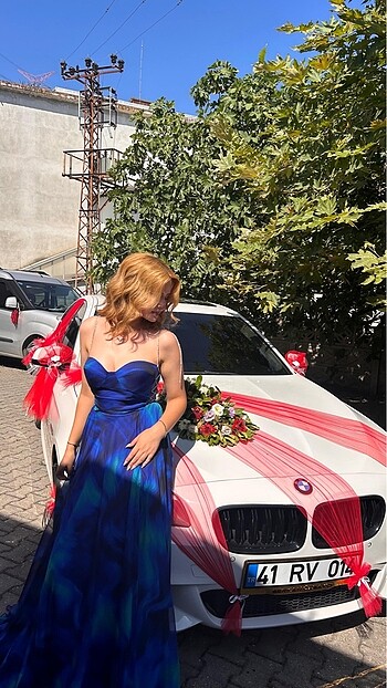 Lacivert abiye elbise