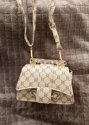 Kahverengi Yılan Desenli Tokalı Kadın Çanta - Görsel 4