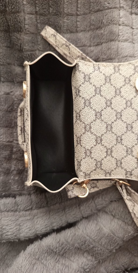 Kahverengi Yılan Desenli Tokalı Kadın Çanta - Görsel 2