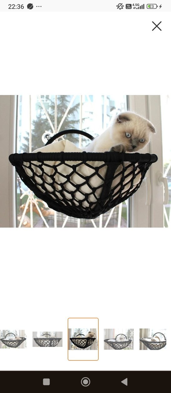 Gri Sepet Tasarımlı Beyaz Kedi Yatağı - Görsel 2