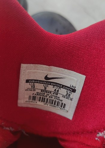 Nike Kırmızı Siyah Bağcıklı Basketbol Ayakkabısı