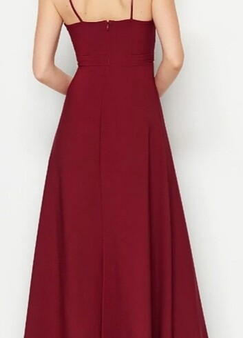 Mürdüm A kesim şık abiye elbise - Görsel 6