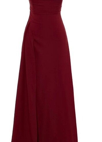 Mürdüm A kesim şık abiye elbise - Görsel 7