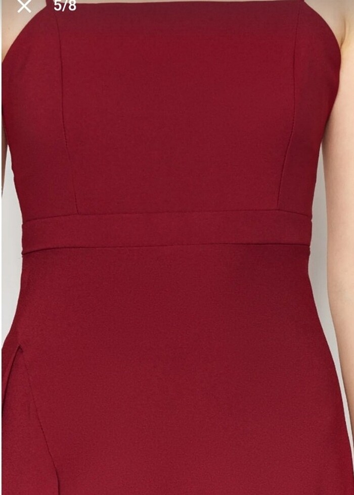 Mürdüm A kesim şık abiye elbise - Görsel 5