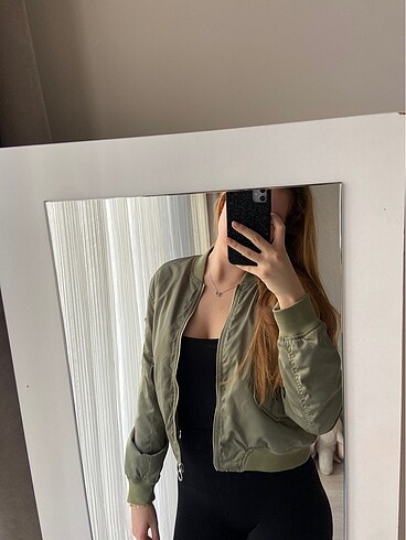 s Beden haki Renk Pull bear haki mevsimlik bomber ceket