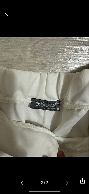 Zara Beyaz kumaş pantolon
