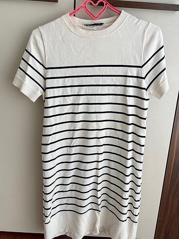 Zara çizgili elbise - Görsel 2